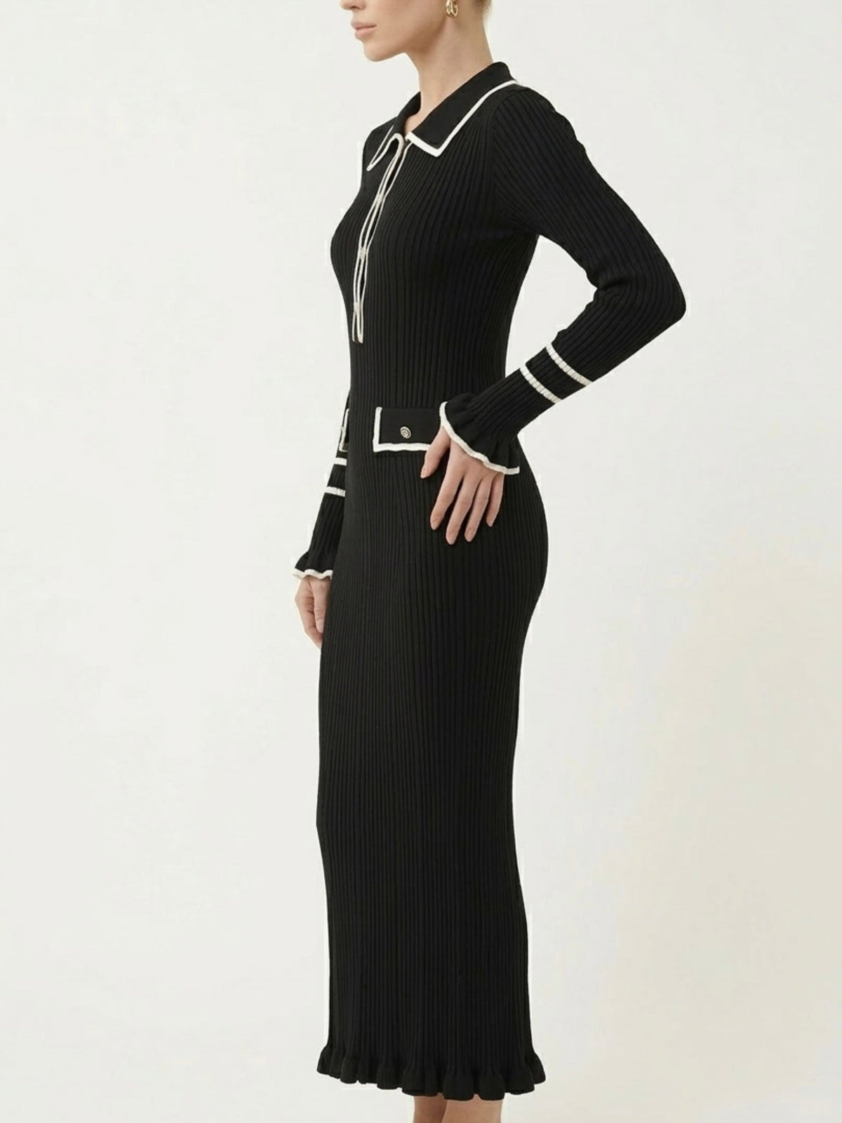 Elegantes Maxikleid mit Akzenten