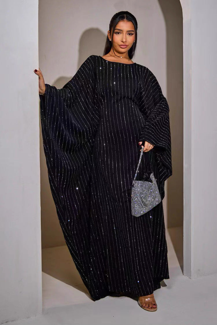Abaya mit Glitzerverziehrung